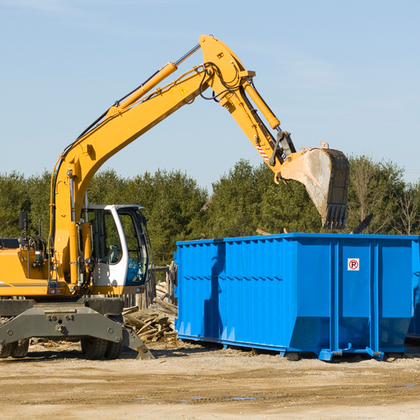 what size residential dumpster rentals are available in Mechanicsville